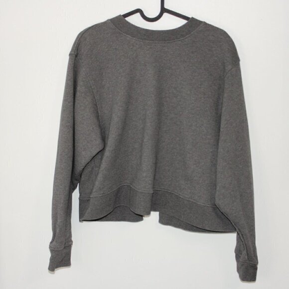 T by ALEXANDER WANG Ladies Open Back Crew Neck Gray Sweatshirt Size Small - Picture 1 of 5